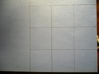 Paso 1 de 8 - <p>En una cartulina de color haz una cuadr&iacute;cula de 9 cuadrados de 8 cm x 8 cm. Observa la imagen.</p>