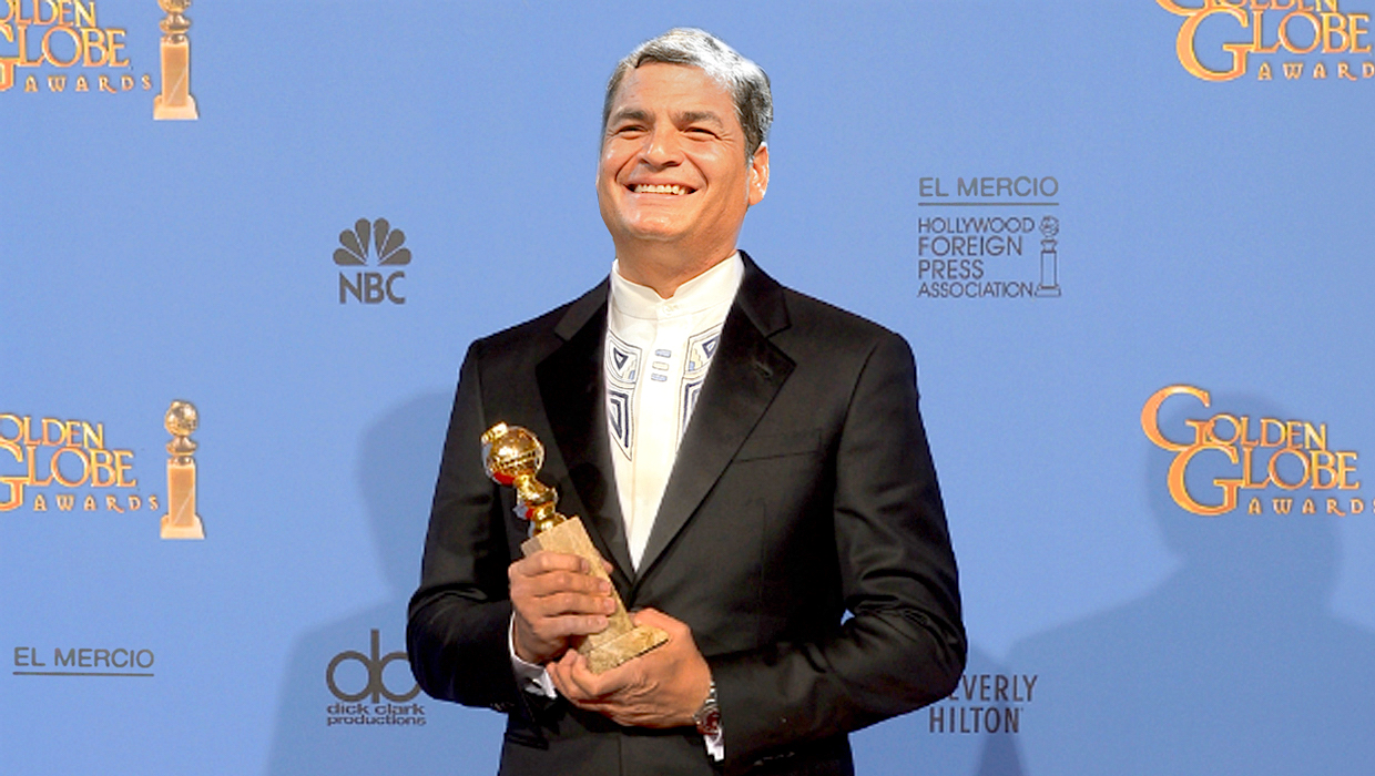 Rafael Correa ganó el Globo de Oro al Mejor actor de comedia