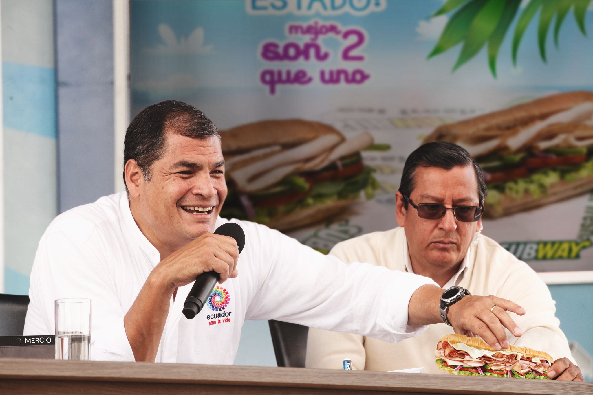 Subway auspiciará el programa Enlace Ciudadano de Rafael Correa.
