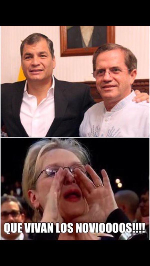 Novios — Meryl Streep vs. Rafael Correa [Meme]