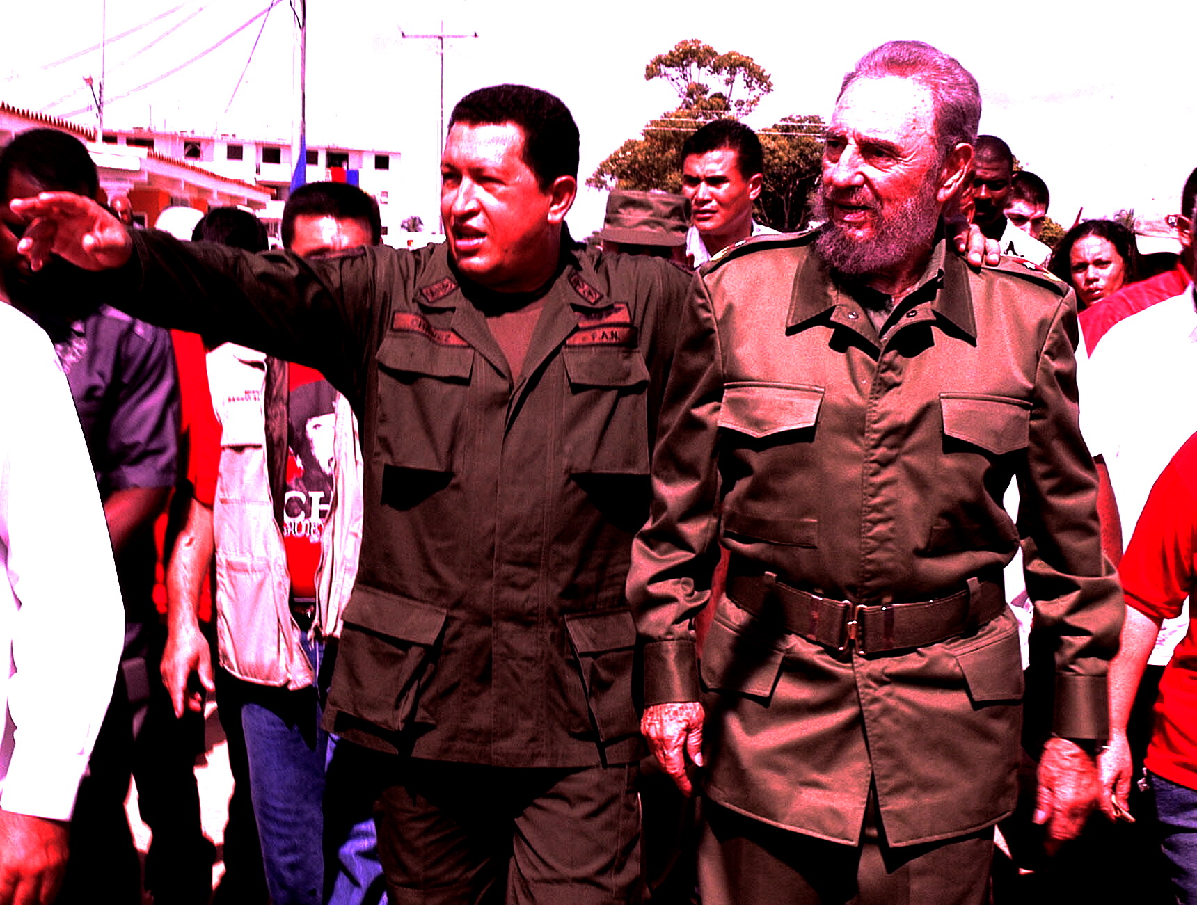 Hugo Chávez recibe a Fidel Castro en el infierno