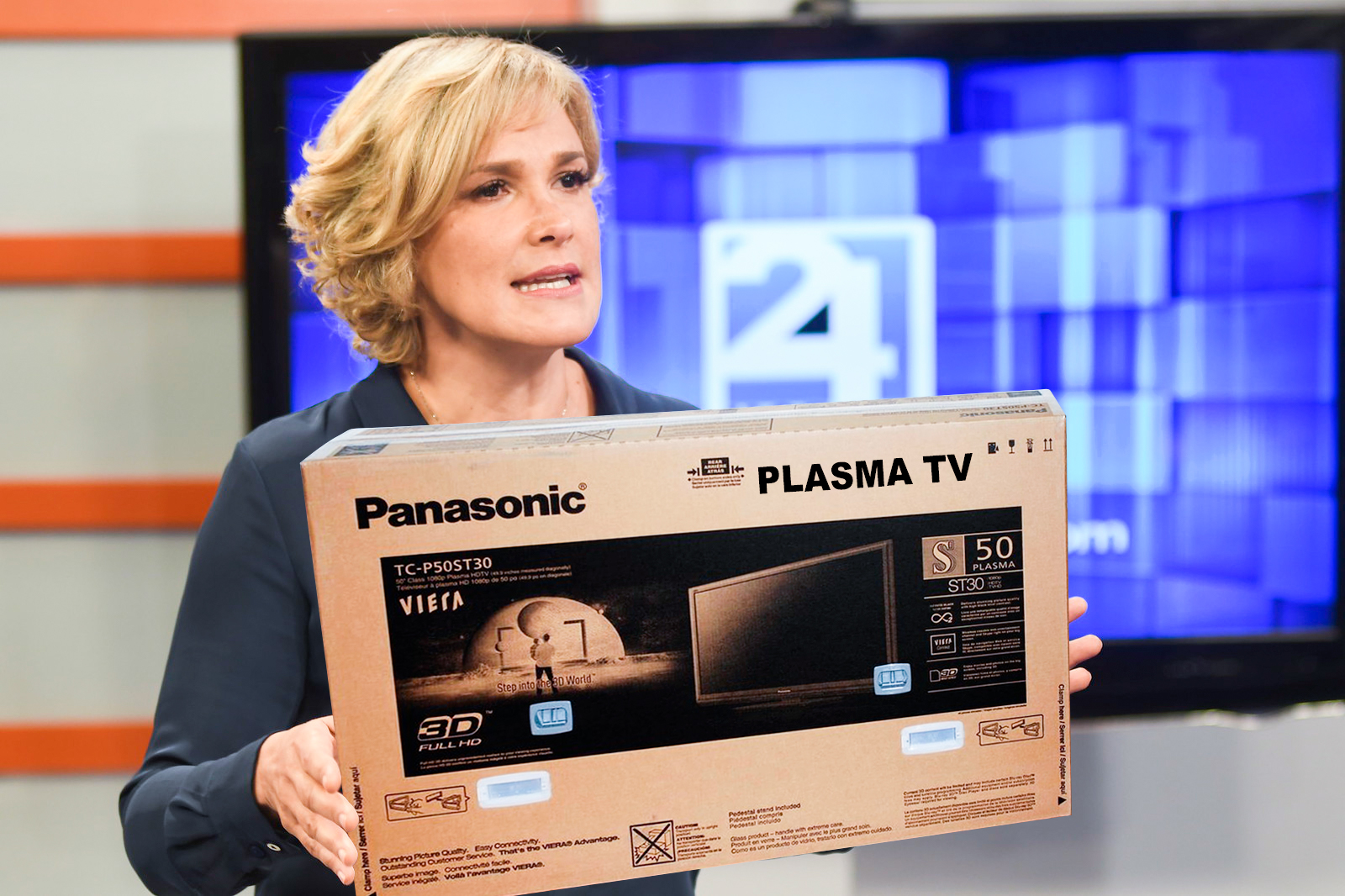 Cynthia donó su plasma y motiva a otros políticos a donar sus televisores