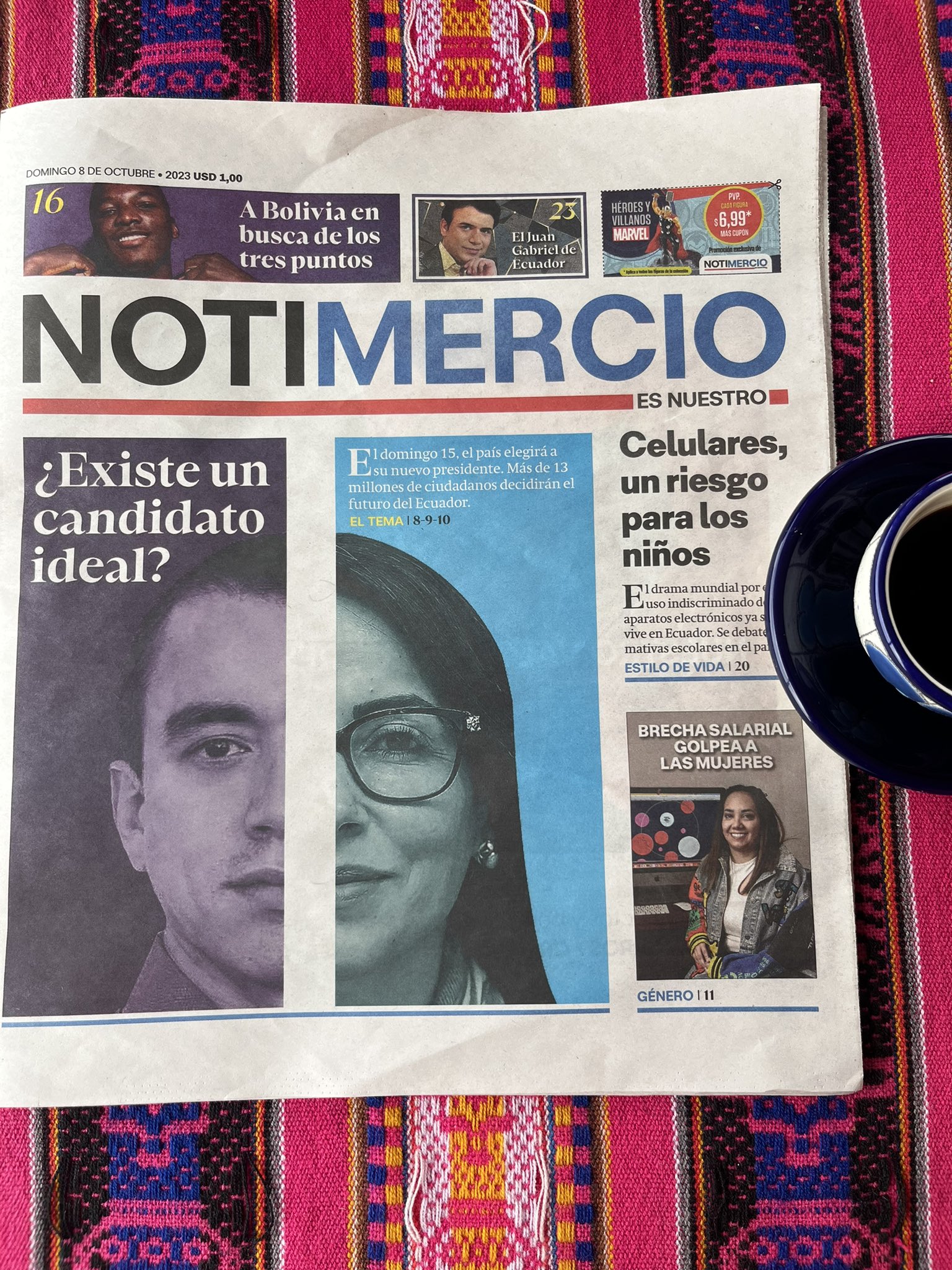 La primera edición impresa del Notimercio, la descarada copia a El Mercio.